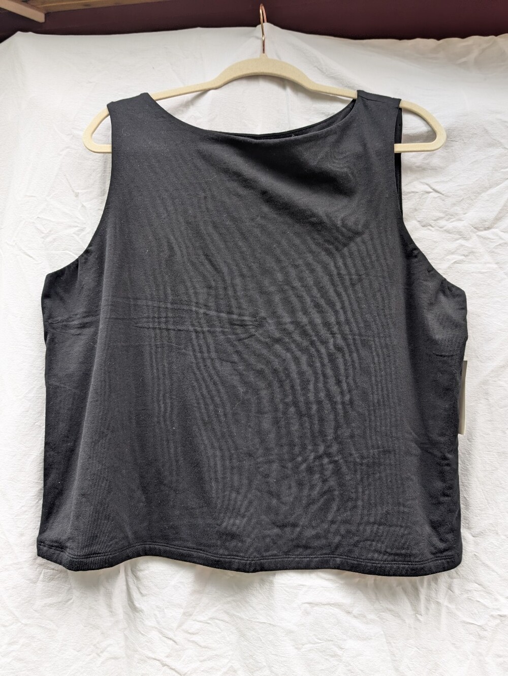 NWT A New Day Sleeveless Tank Top Black Cotton Sz 2XL